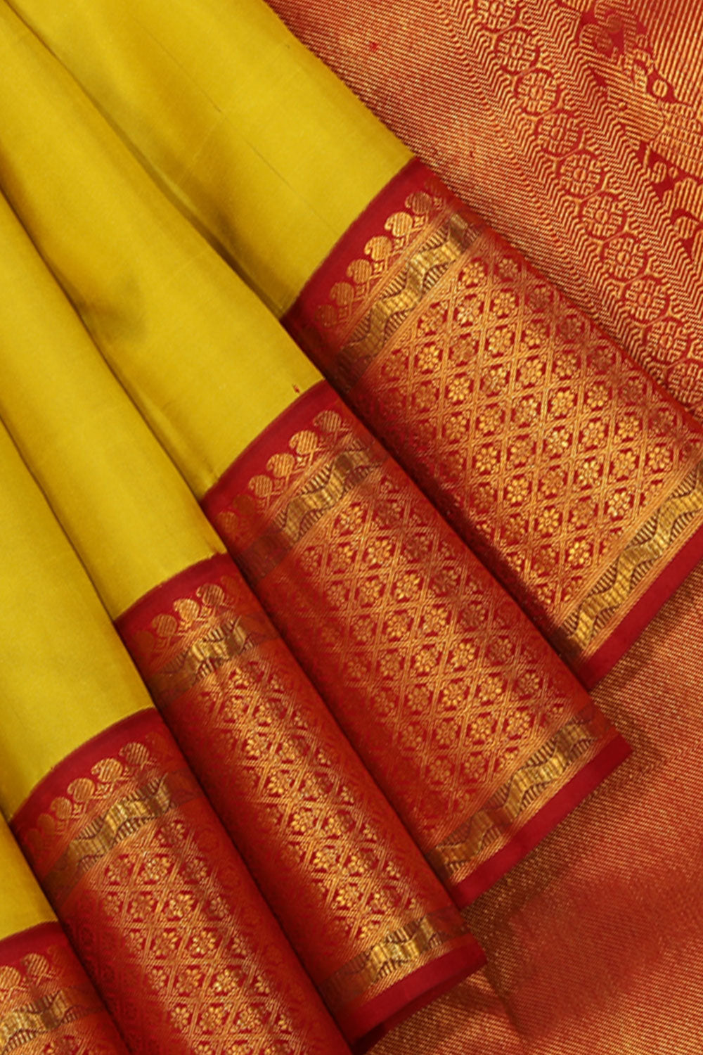 Collection of Arani-Silk Spring Green Saree in a gallery layout