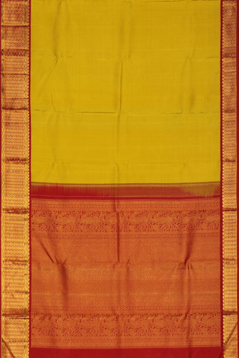 Collection of Arani-Silk Spring Green Saree in a gallery layout