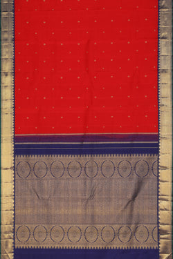 Collection of Arani Silk Red Saree in a gallery layout