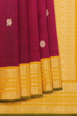 Collection of Arani-Silk Violet Saree in a gallery layout