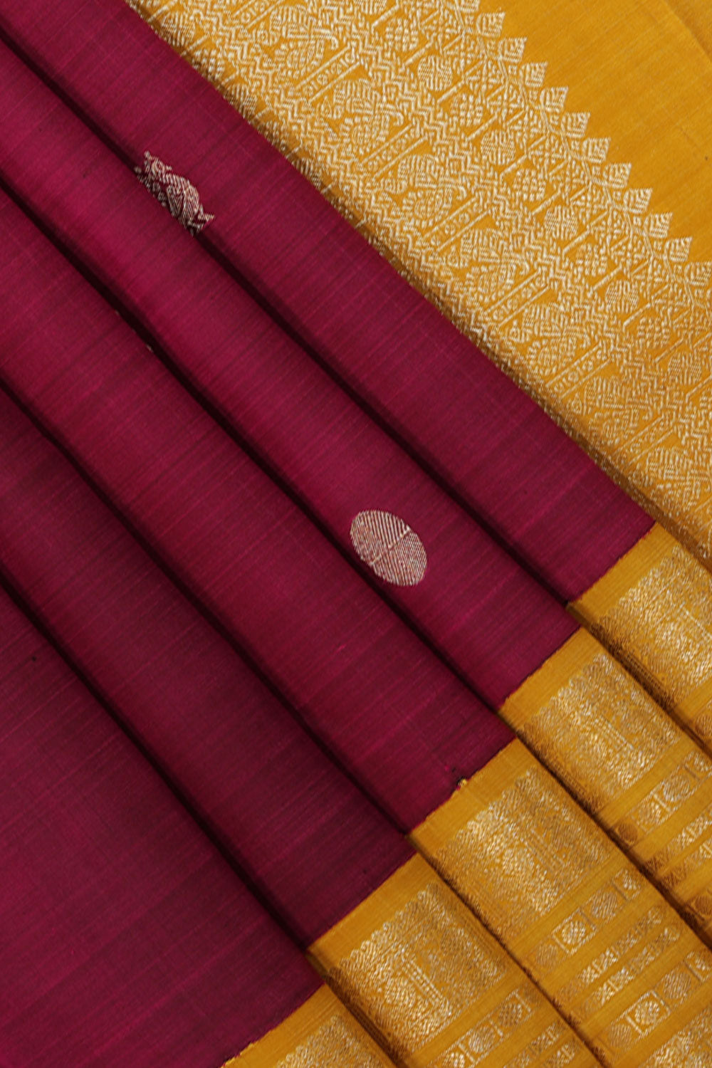 Collection of Arani-Silk Violet Saree in a gallery layout