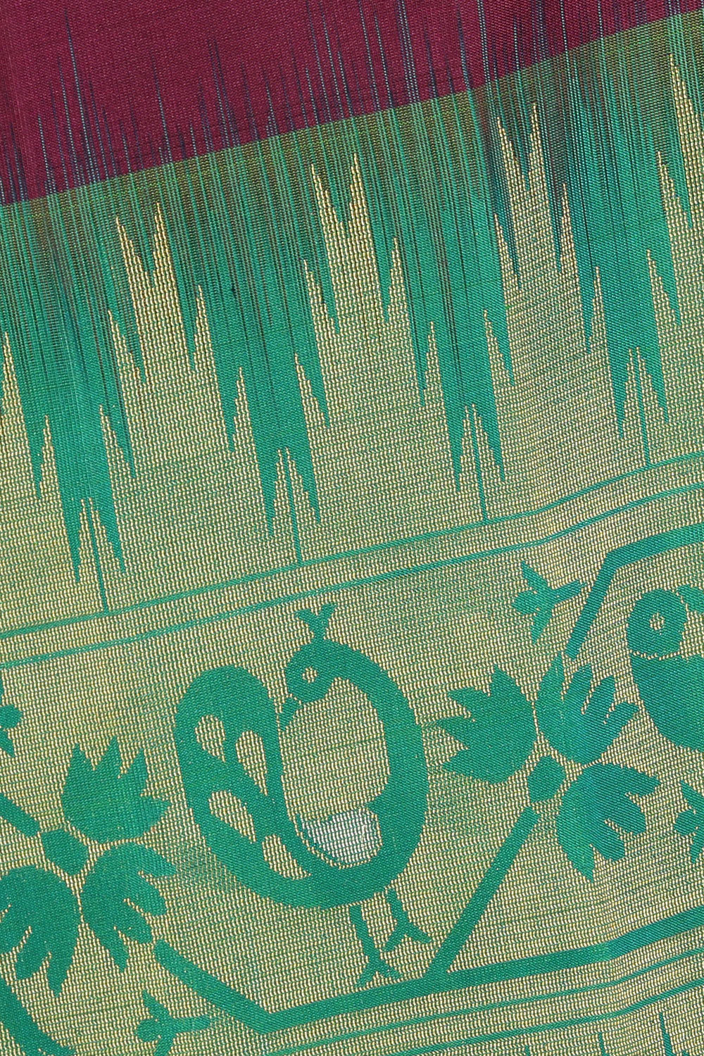 Image of Gorgeous Silk Violet Saree