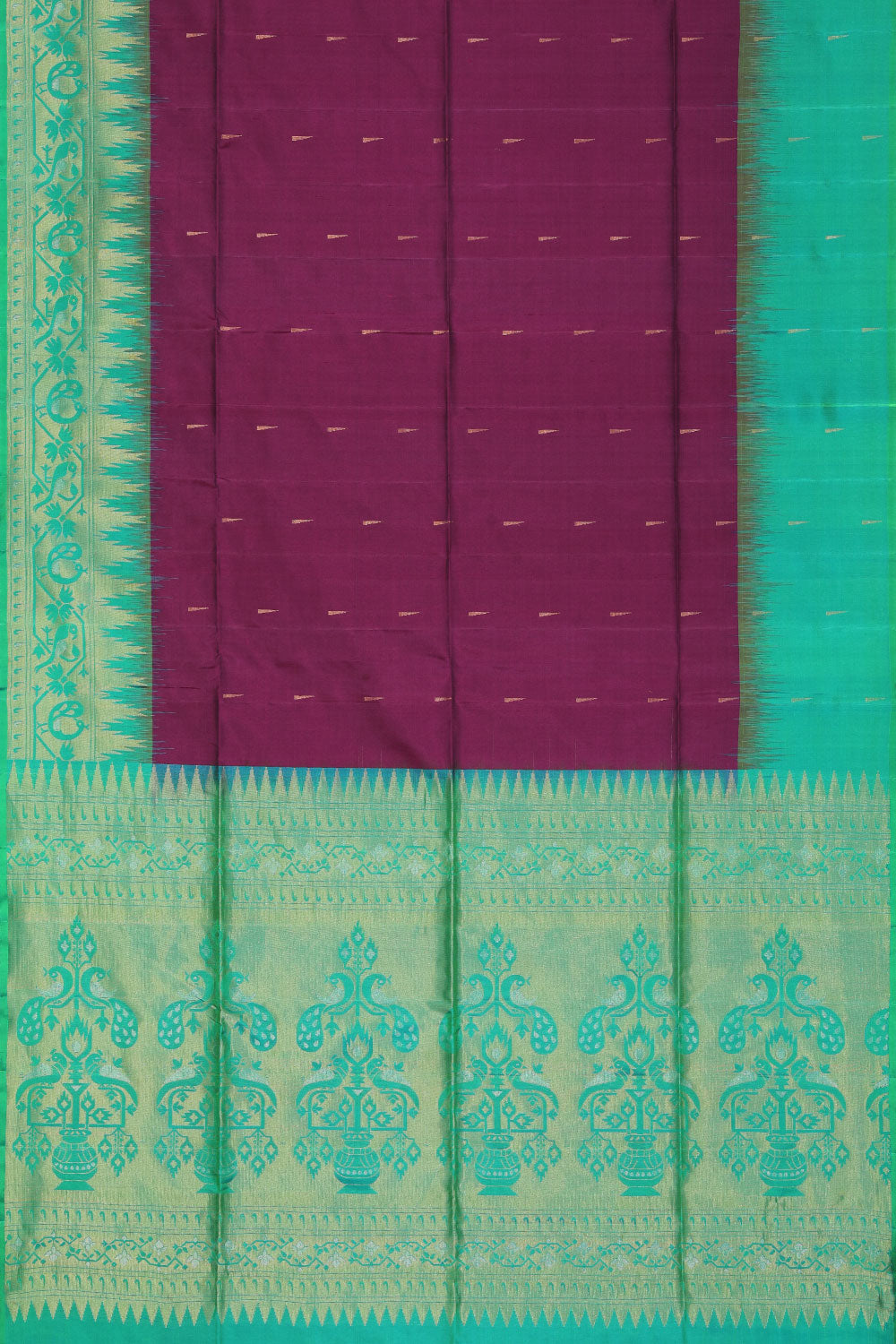 Image of Gorgeous Silk Violet Saree