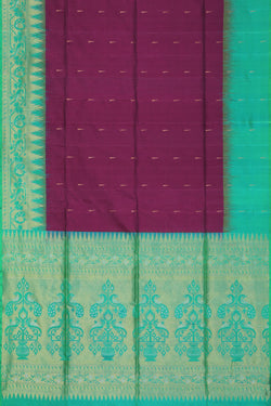 Collection of Gorgeous Silk Violet Saree in a gallery layout