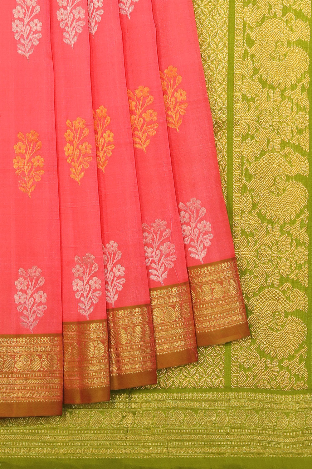 Venkatagiri Silk Fuchsia-Pink Saree