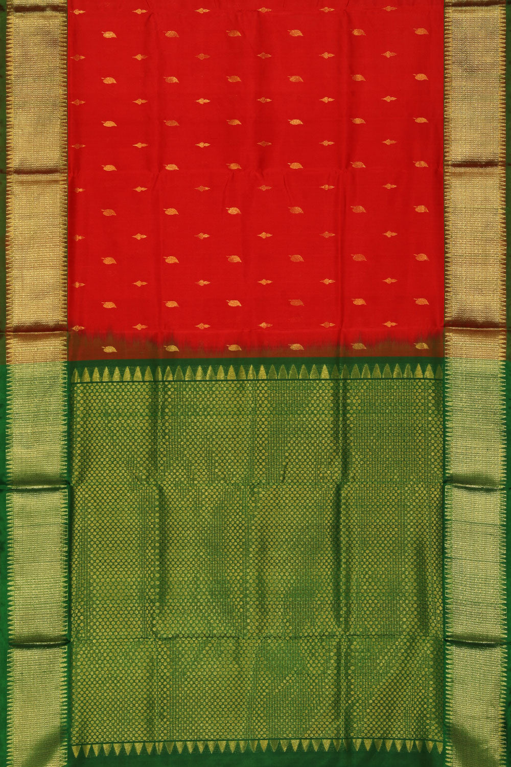 Image of Venkatagiri Silk Red Saree