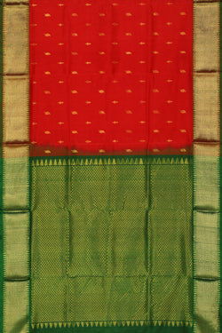 Image of Venkatagiri Silk Red Saree