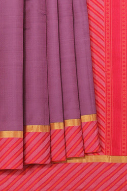 Collection of Simple Yet Elegant Silk Purple Saree in a gallery layout