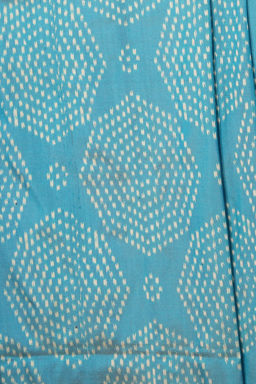 Image of Pochampally Ikat Silk Sky Blue Saree