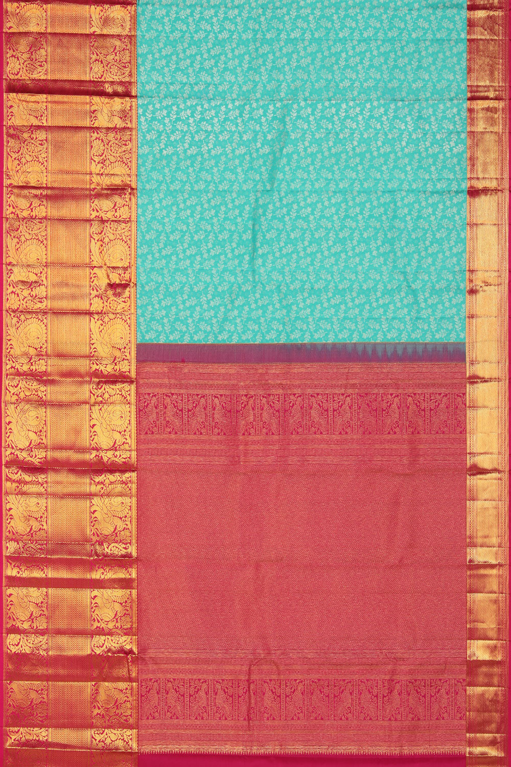 Kanchipattu Brocade Sea Green Saree