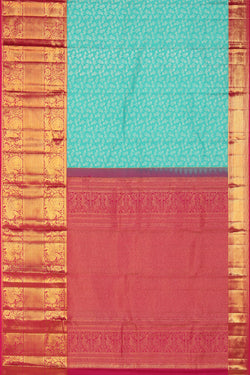 Image of Kanchipattu Brocade Sea Green Saree