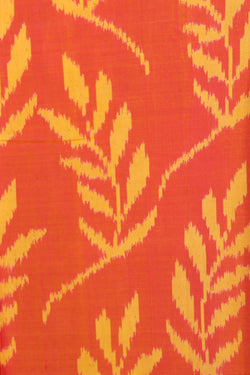 Collection of Rajkot Patola Silk Coral-Peach Saree in a gallery layout