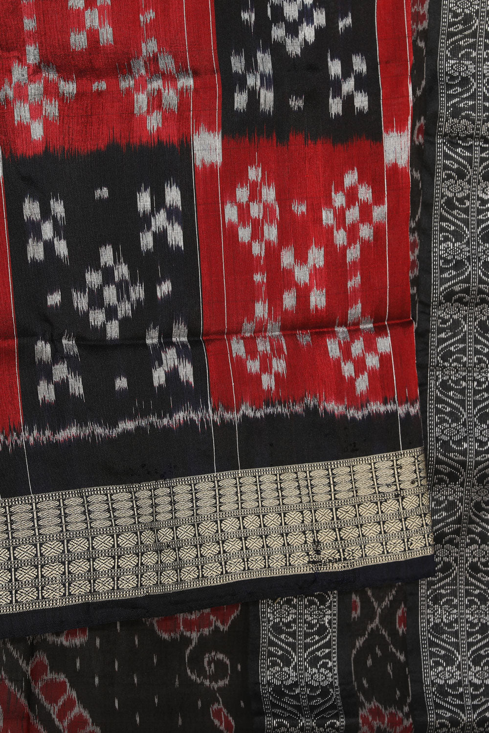 Image of Sambalpuri Silk Maroon Saree