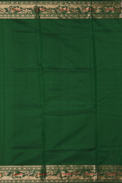 Collection of Baluchari Silk Green Saree in a gallery layout