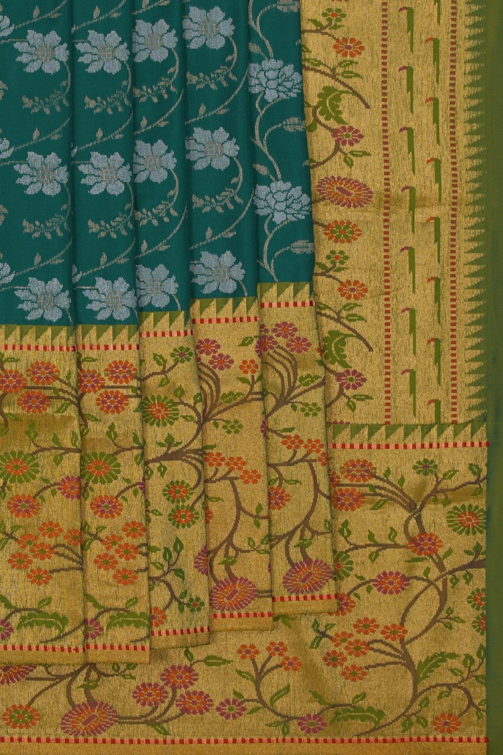 Image of Banarasi Silk Green Saree