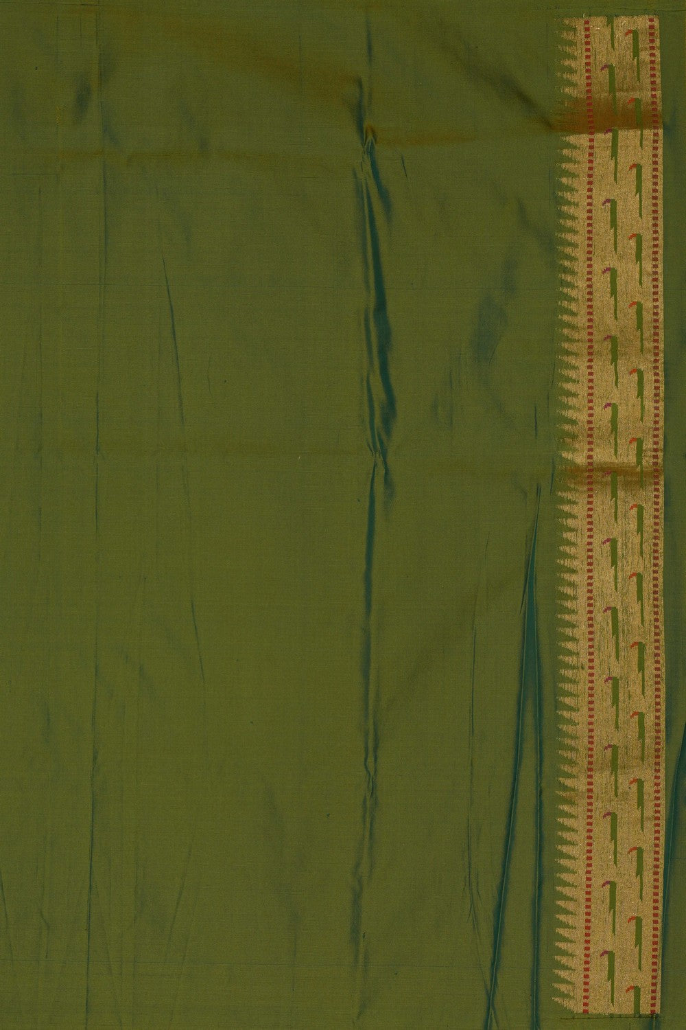 Image of Banarasi Silk Green Saree
