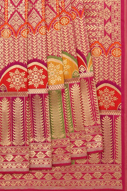 Collection of Banarasi Silk Brocade Pink Saree in a gallery layout