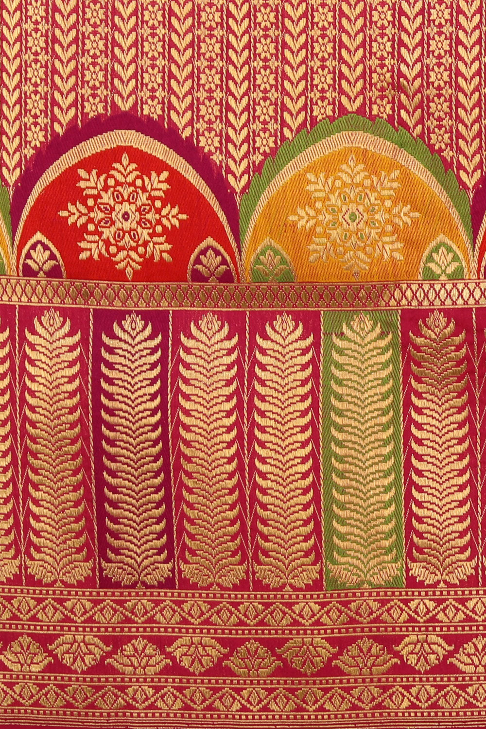 Collection of Banarasi Silk Brocade Pink Saree in a gallery layout