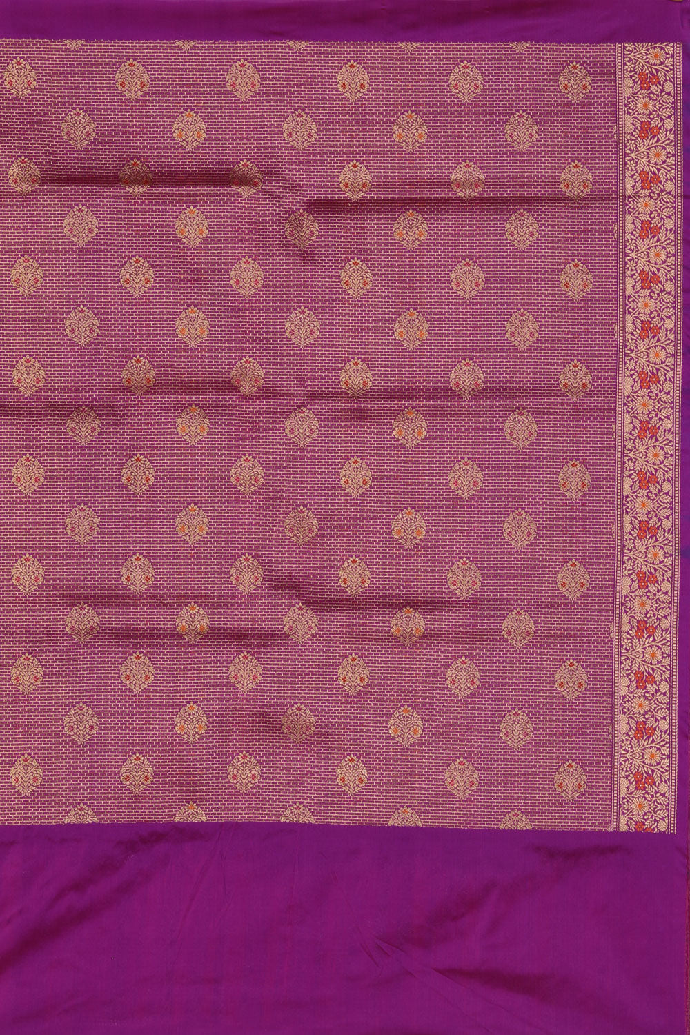 Image of Banarasi Silk Brocade Teal Green Saree