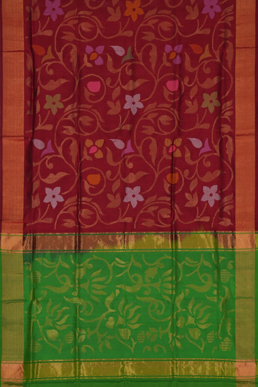 Image of Uppada Jamdani Maroon Saree