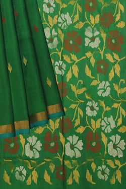 Collection of Uppada Silk Green Saree in a gallery layout