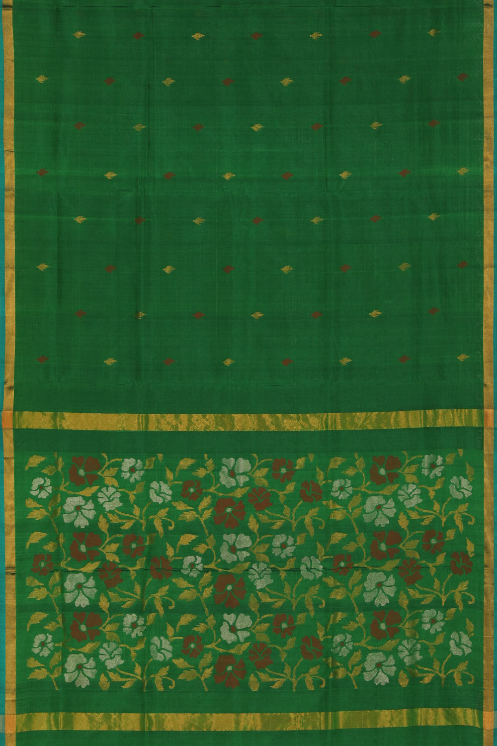 Collection of Uppada Silk Green Saree in a gallery layout