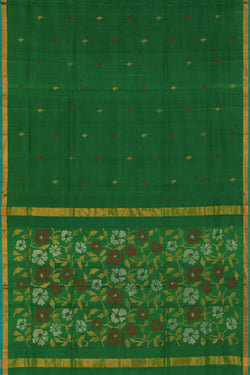 Collection of Uppada Silk Green Saree in a gallery layout