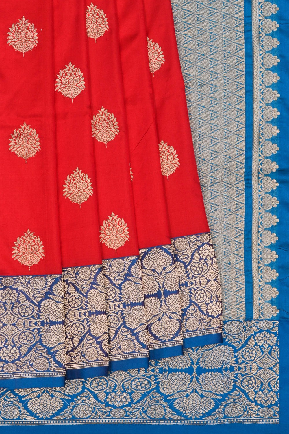 Image of Banarasi Silk Fuchsia-Pink Saree