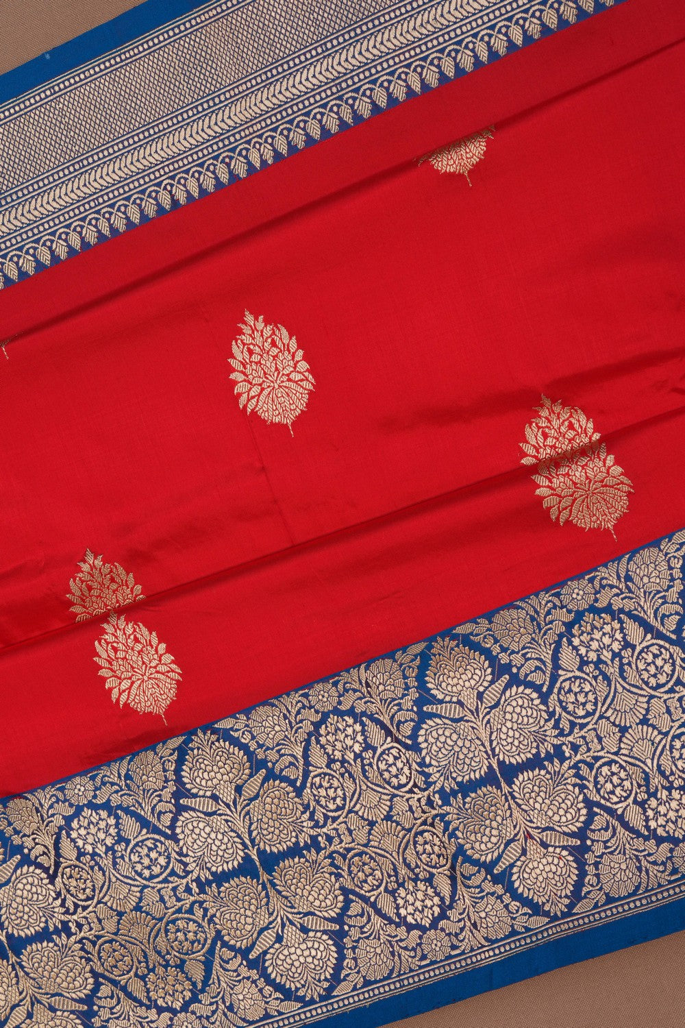 Image of Banarasi Silk Fuchsia-Pink Saree