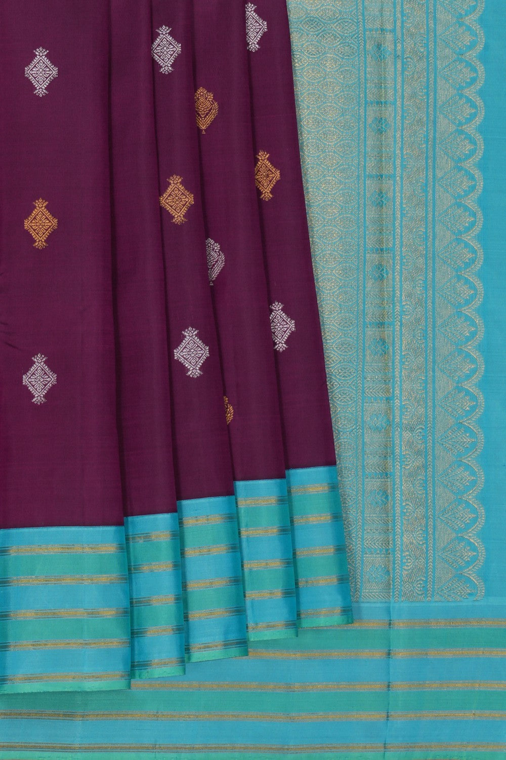 Image of Arani Silk Violet Saree