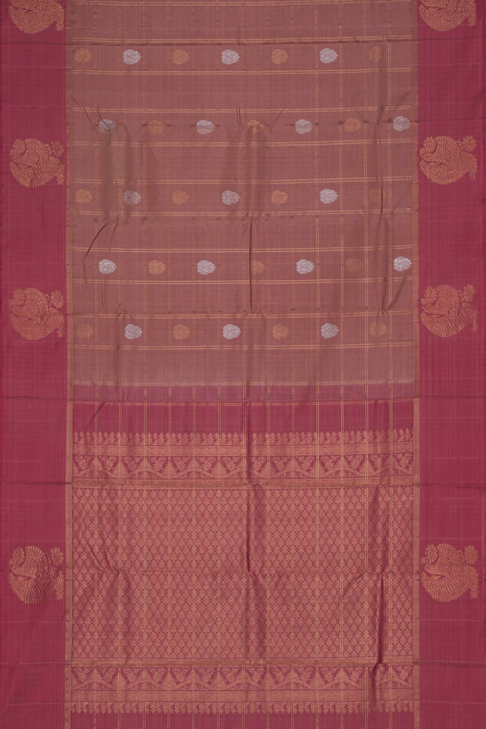 Image of Arani Silk Brown Saree