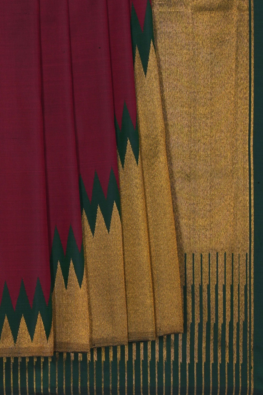 Image of Arani Silk Maroon Saree