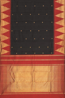 Collection of Arani Silk Black Saree in a gallery layout