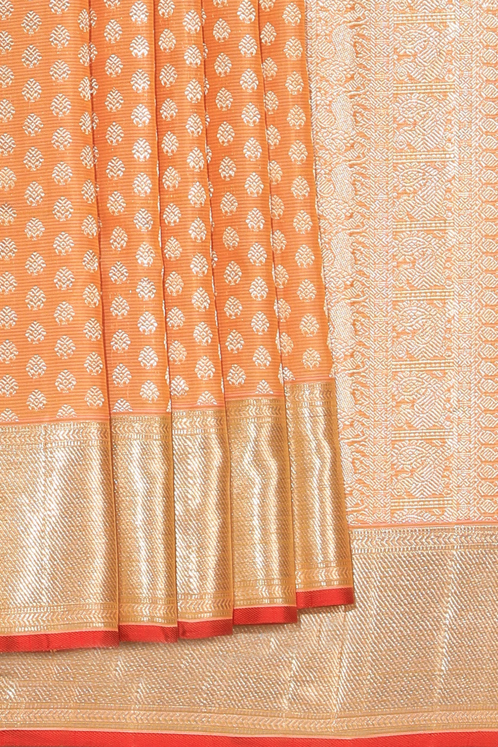 Kanjivaram Silk Peach Saree