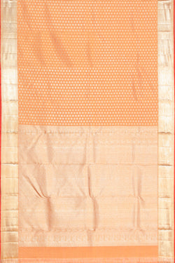 Image of Kanjivaram Silk Peach Saree