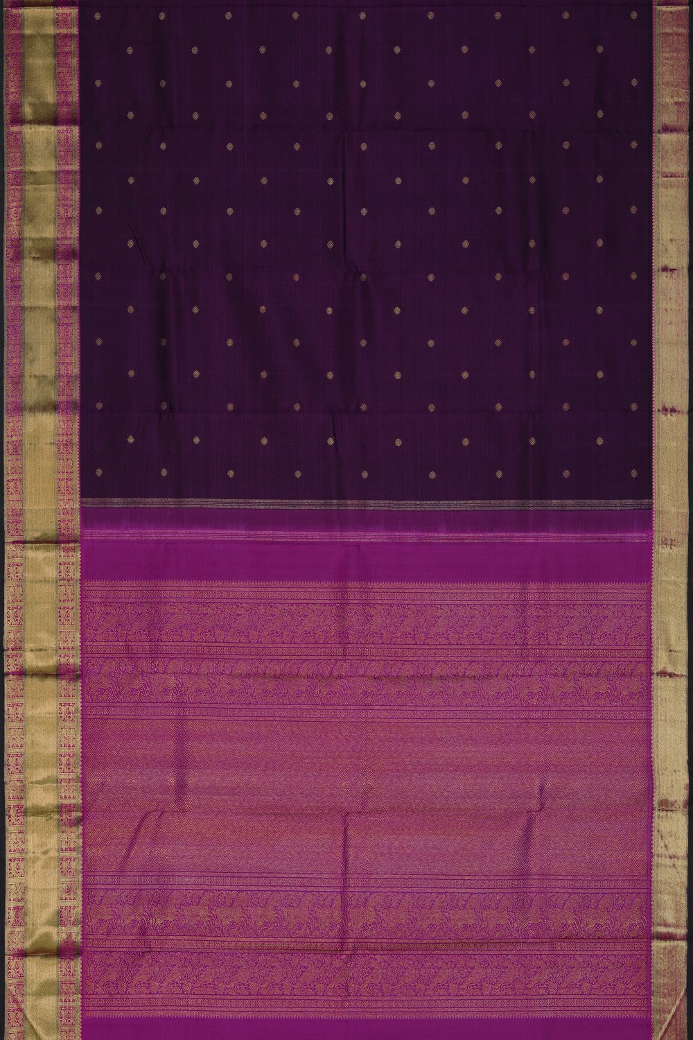 Image of Kanchipuram Silk Purple Saree