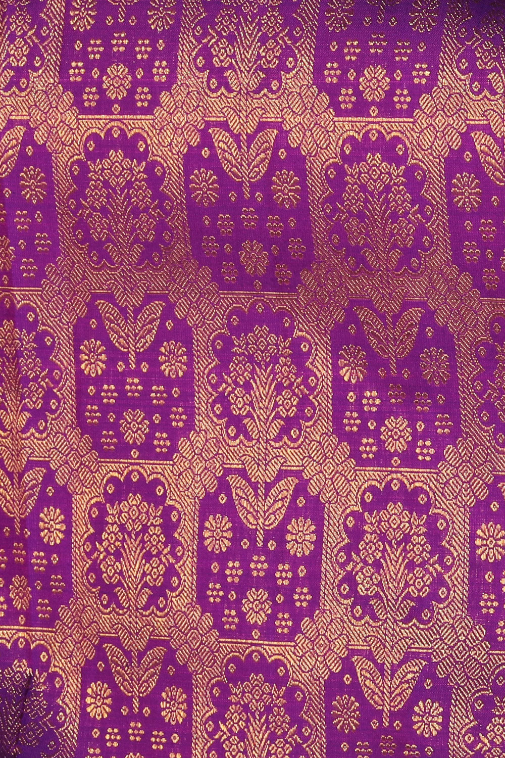 Collection of Kanchipuram Silk Violet Saree in a gallery layout