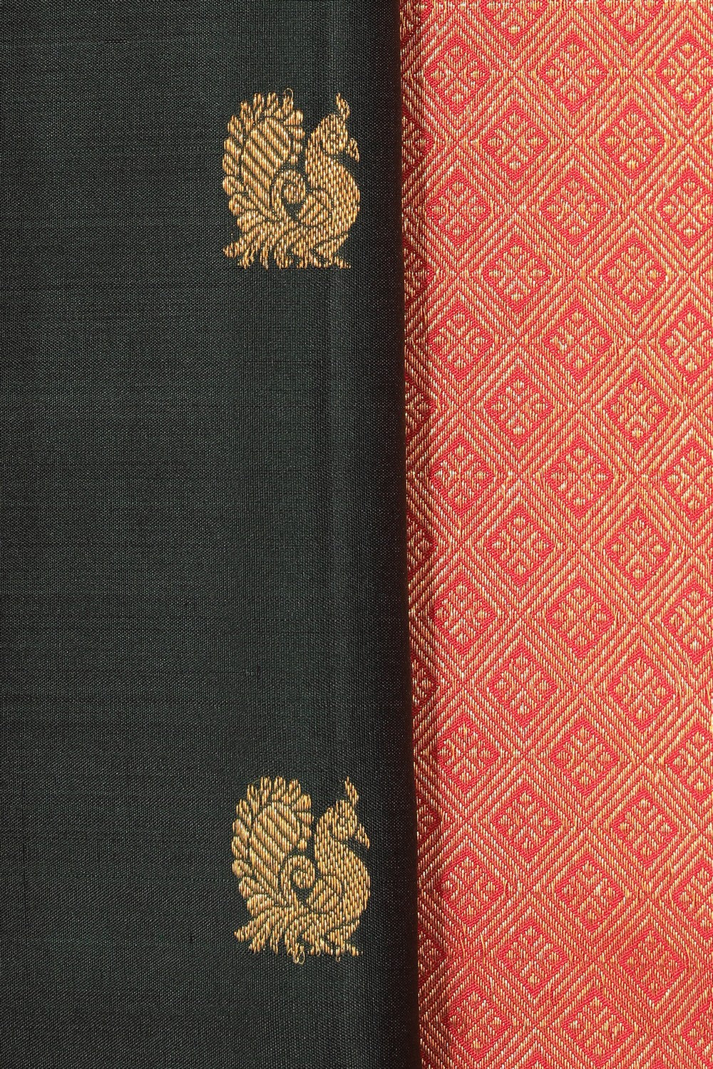 Collection of Arani Silk Bottle Green Saree in a gallery layout