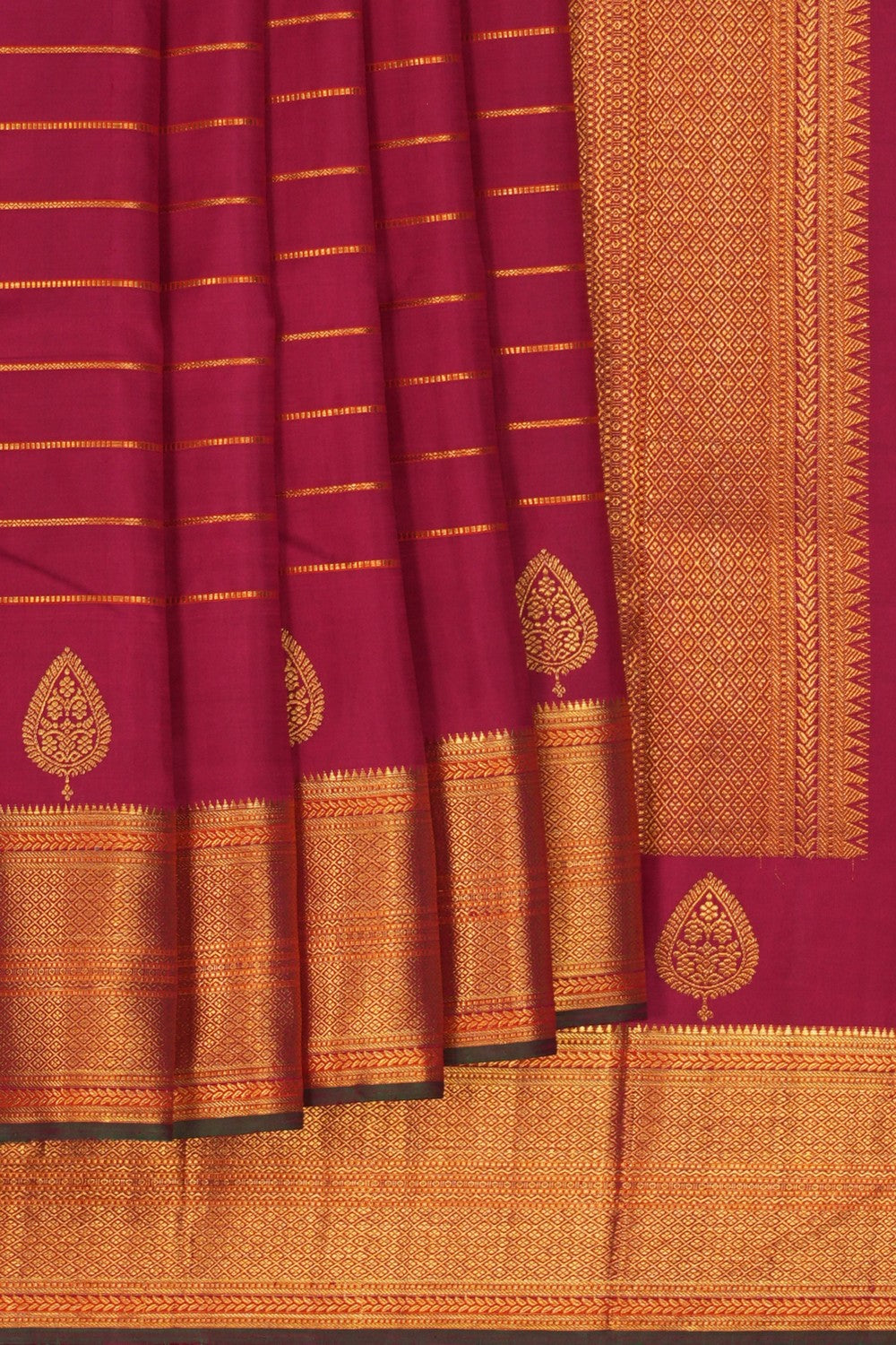 Image of Arani Silk Red Saree