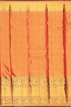 Image of Kanchipuram Silk Tissue Brocade Pink Saree