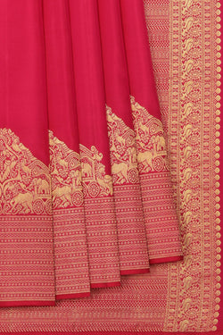 Collection of Simple Yet Elegant Silk Pink Saree in a gallery layout