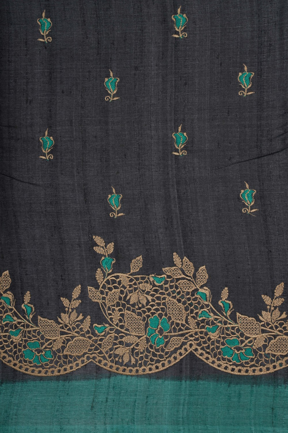 Tussar Embroidery Saree