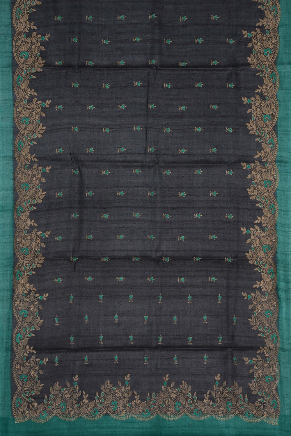 Tussar Embroidery Saree