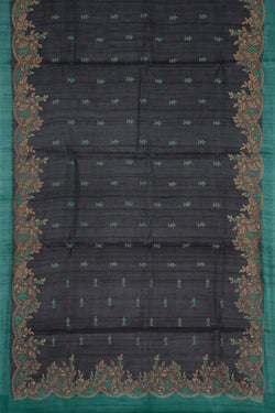 Image of Tussar Embroidery Saree