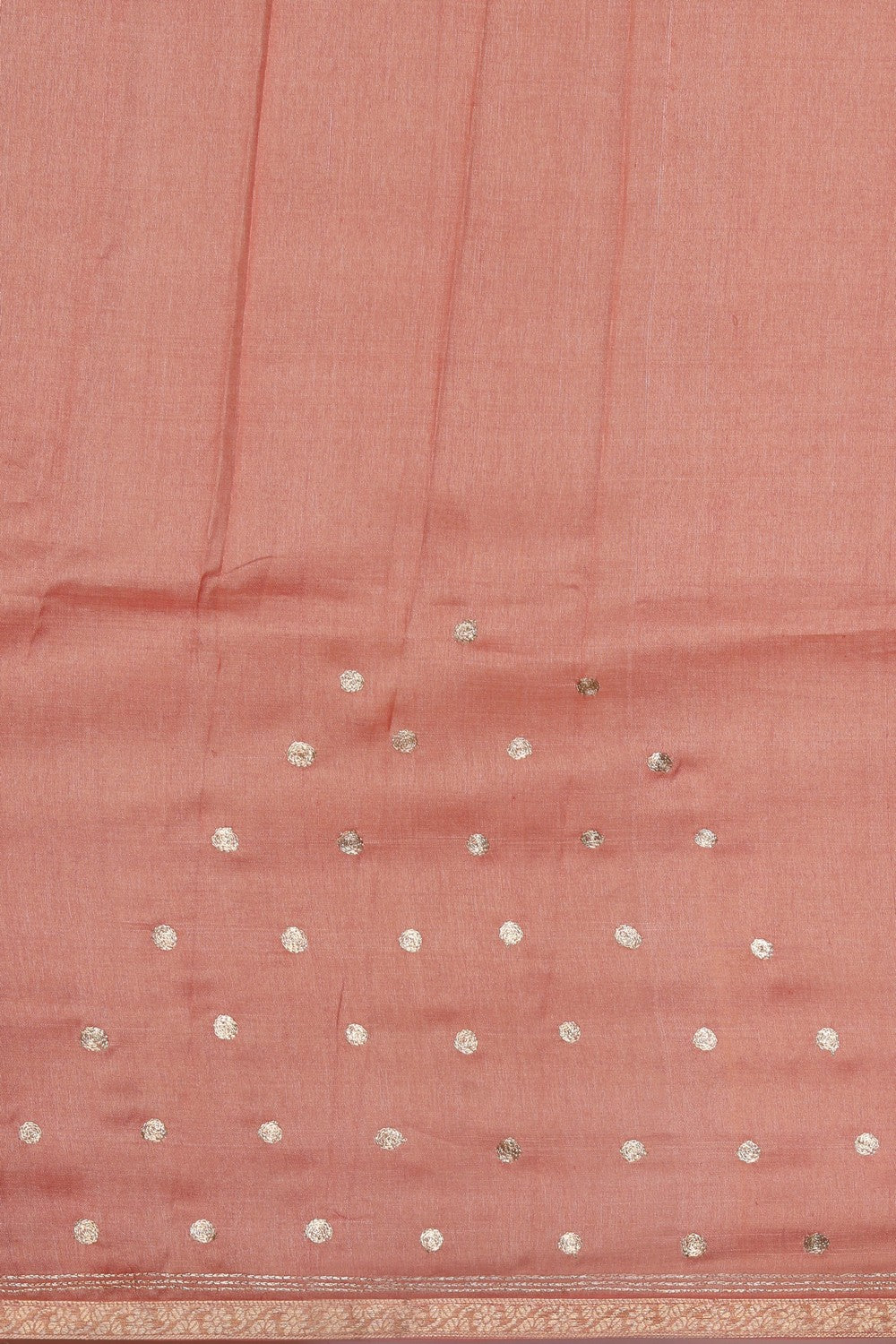 Kora Silk Peach Saree