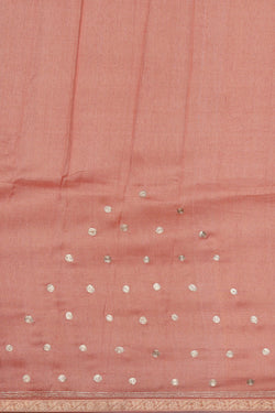 Image of Kora Silk Peach Saree