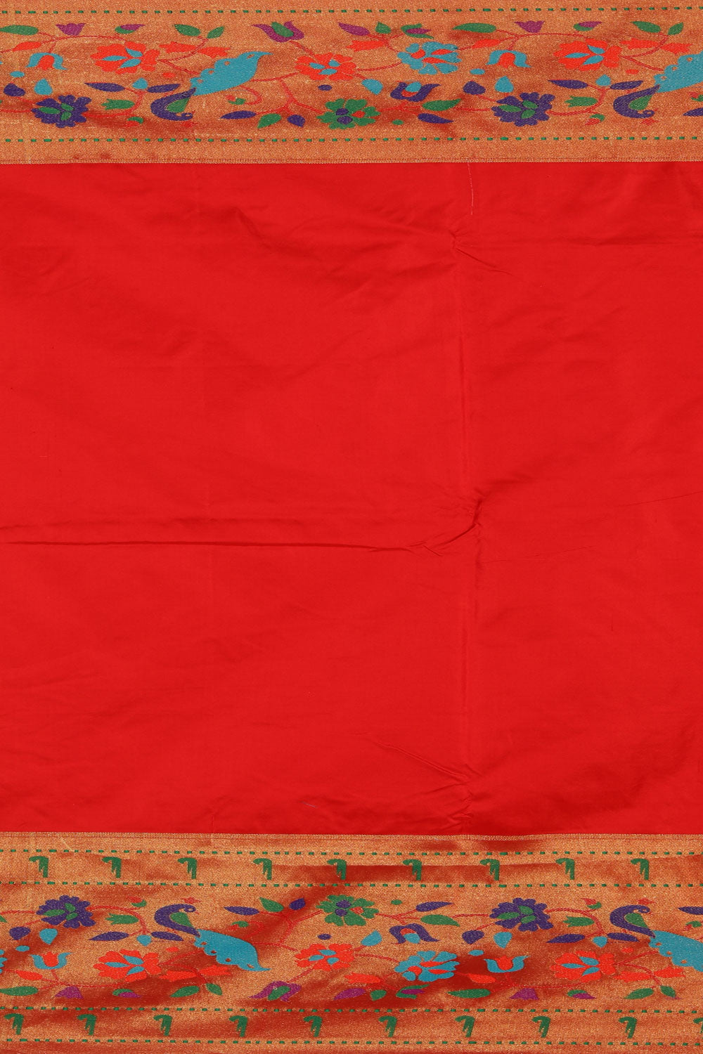 Paithani Silk Red Saree