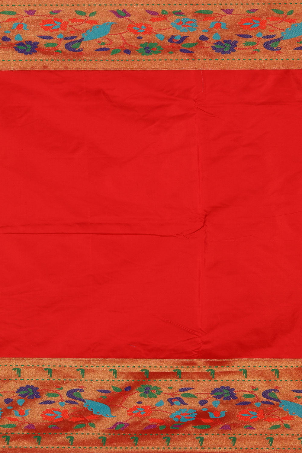 Image of Paithani Silk Red Saree