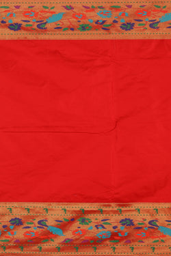 Image of Paithani Silk Red Saree