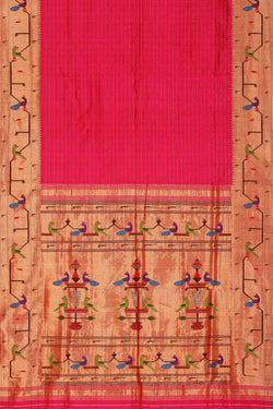 Collection of Paithani Silk Pink Saree in a gallery layout